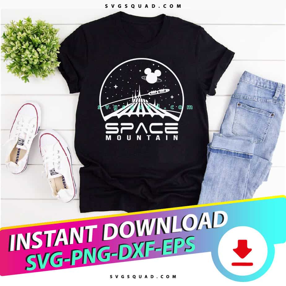 Space Mountain Disney SVG PNG EPS DXF Cricut Cutting File Silhouette, image size:924x924